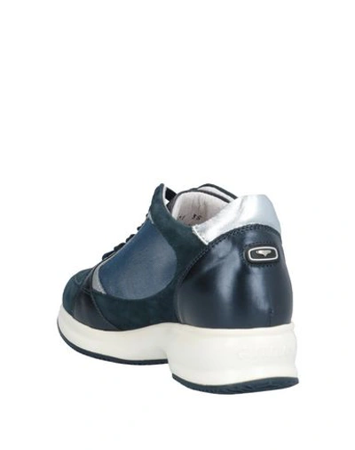 Shop Alberto Guardiani Sneakers In Dark Blue