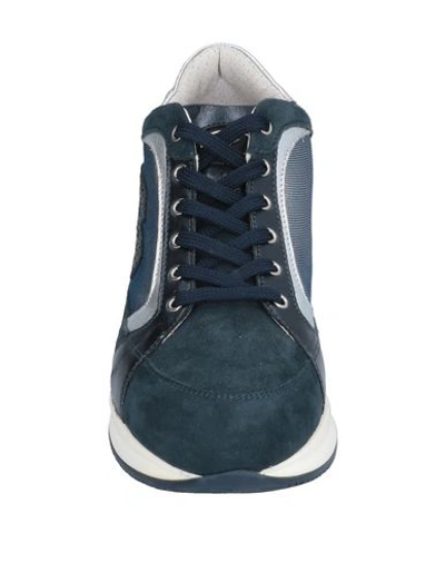 Shop Alberto Guardiani Sneakers In Dark Blue