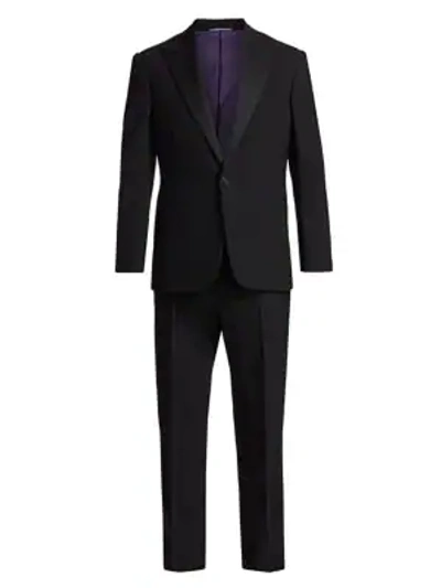 Shop Ralph Lauren Two-piece Wool Suit In Black