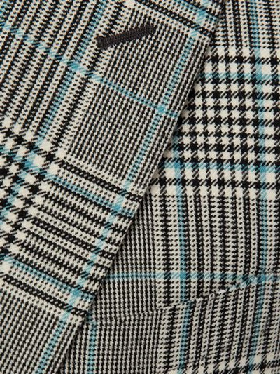 Shop Alexander Mcqueen Highlight Glen Plaid Jacket In Ivory/black