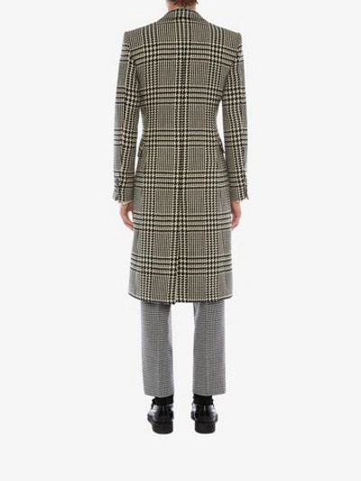 Shop Alexander Mcqueen Exploded Dogtooth Coat In Ivory/black