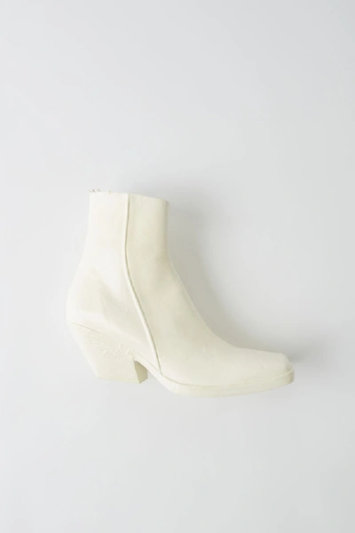 Shop Acne Studios Squared Toe Boots White