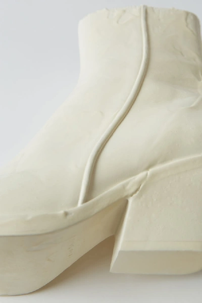 Shop Acne Studios Squared Toe Boots White