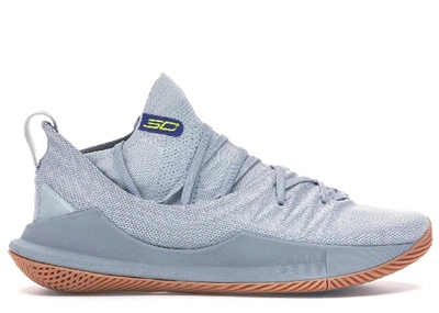 Pre-owned Under Armour  Curry 5 Grey Gum In Elemental/ivory-tokyo Lime
