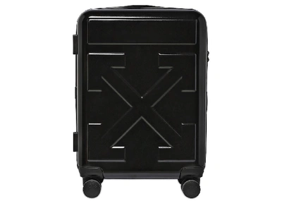 Pre-owned Off-white Quote Luggage "for Travel" Black