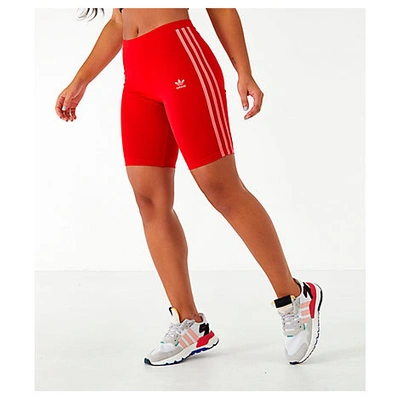 Adidas Originals Adidas Women's Originals Bike Shorts In Red | ModeSens