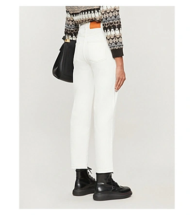 Shop Stella Mccartney Straight High-rise Jeans In White