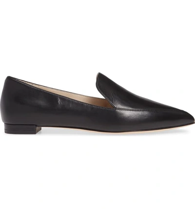 Shop Cole Haan Brie Skimmer Flat In Black Leather