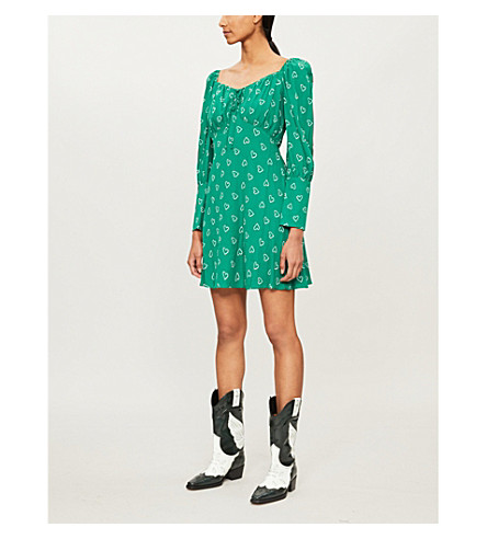 topshop heart print dress