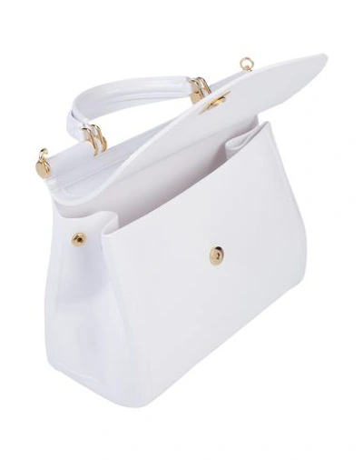 Shop Dolce & Gabbana Woman Handbag White Size - Pvc - Polyvinyl Chloride, Cotton, Calfskin, Lambskin