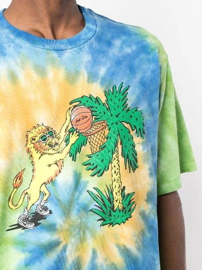 Shop Just Don Lion Basketball Tie Dye T-shirt In Multicolor