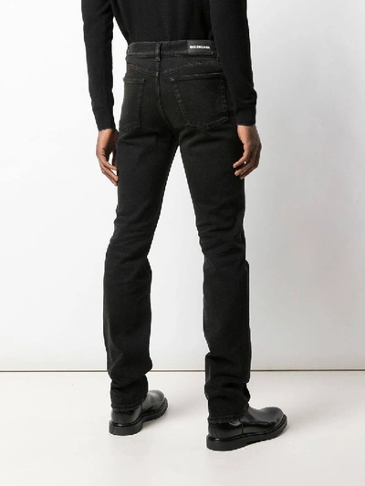 Shop Balenciaga 5-pocket Fitted Jean Black