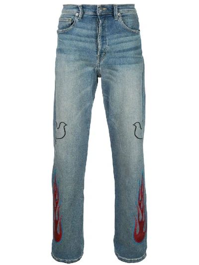 Shop Lost Daze Dove Flame Jeans In Blue