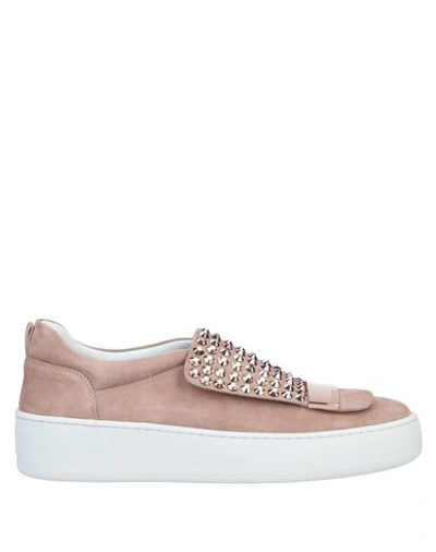 Shop Sergio Rossi Woman Sneakers Pastel Pink Size 5 Goat Skin