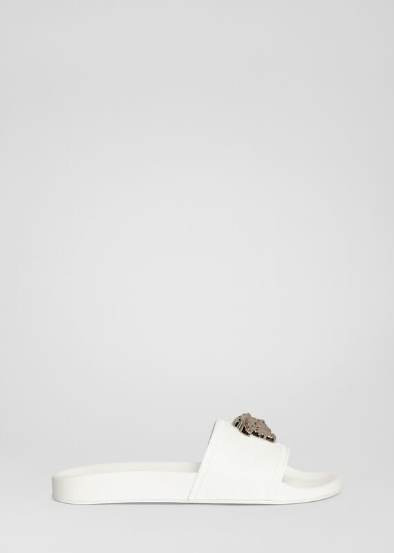versace slides white