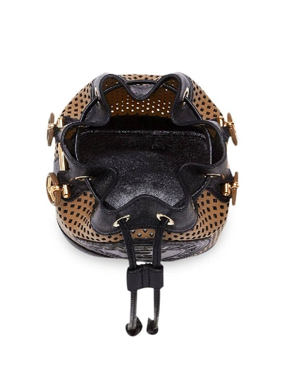 Shop Fendi Mesh Mini Mon Tresor Bucket Bag In Black