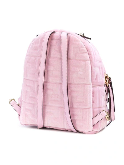 Shop Fendi Embossed Mini Monogram Backpack Pink