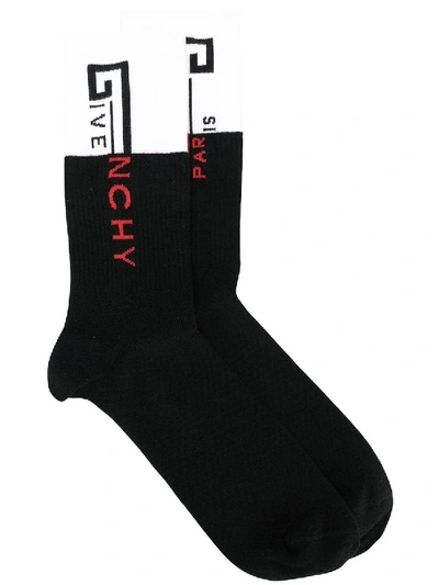 Shop Givenchy Side Logo Intarsia Socks