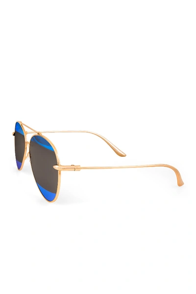 Shop Aqs Tommie 60mm Aviator Sunglasses In Blue
