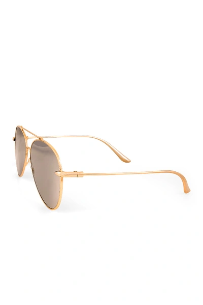 Shop Aqs Tommie 60mm Aviator Sunglasses In Gold