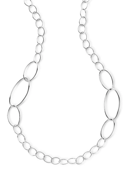 Shop Ippolita Glamazon Twisted Oval Link Necklace In Silver