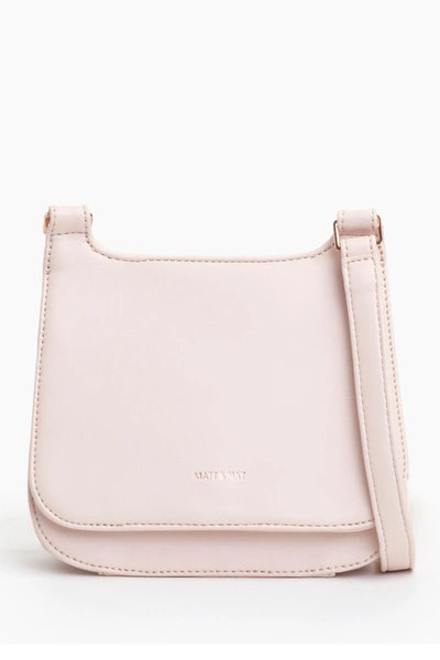 Shop Matt & Nat Luna Vegan Leather Mini Loom Crossbody Bag In Blossom