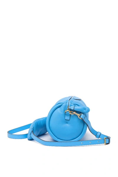 Shop Anya Hindmarch Chubby Barrel Leather Crossbody In Blue