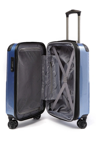 Shop Kenneth Cole Lexington Ave 8-wheel 20" Spinner Suitcase In Ice Blue