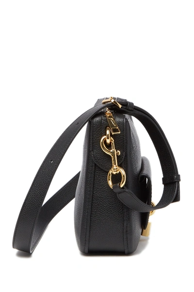 Shop Marc Jacobs Lock That Leather Messenger Bag In Black