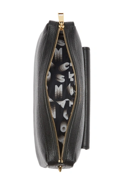 Shop Marc Jacobs Lock That Leather Messenger Bag In Black