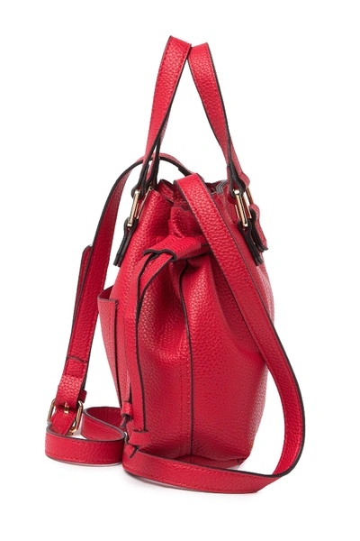 Shop Steve Madden Mini Bucket Crossbody Bag In Red