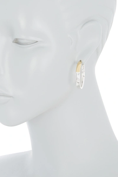 Shop Argento Vivo 30mm Two-tone Hoop Earrings In Gold/silver