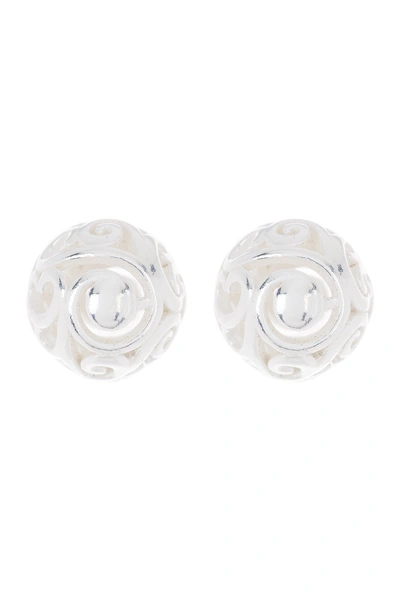 Shop Argento Vivo Sterling Silver Texture Design Ball Stud Earrings