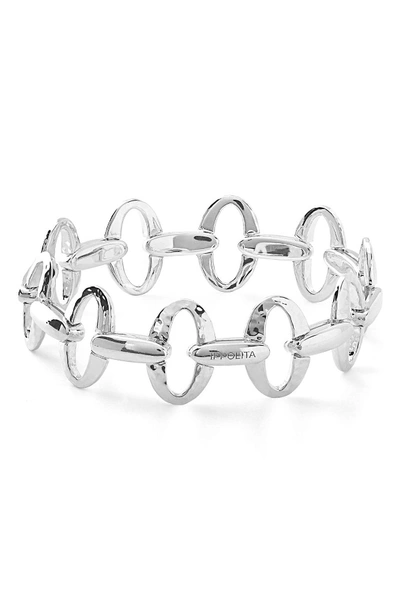 Shop Ippolita Glamazon Small Oval Link Bracelet In Silver