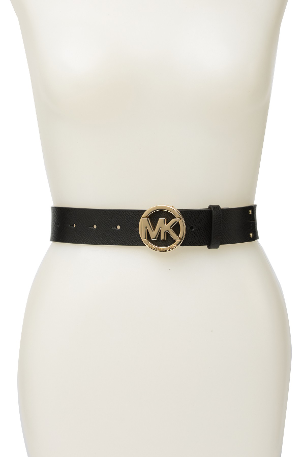 michael kors logo plaque belt