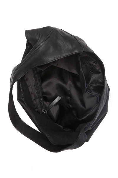 Shop Lucky Brand Patti Leather Hobo Shoulder Bag In Black 09