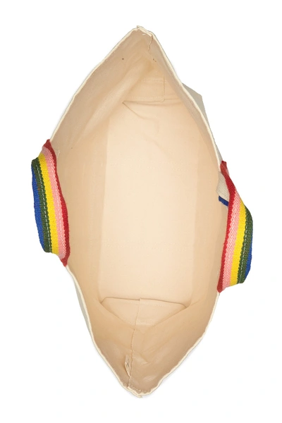 Shop Loeffler Randall Rainbow Handle Weekend Bag In Natural/rainbow