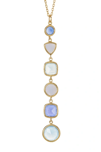 Shop Argento Vivo Long Drop Pendant Necklace In Gold