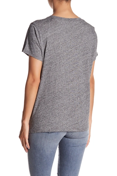 Shop Madewell Crew Neck Pocket T-shirt In Heather Pewter