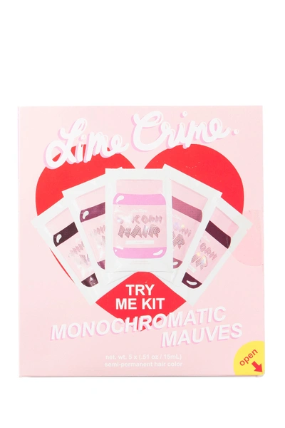 Shop Lime Crime Unicorn Hair 5-piece Try-me Set - Monochromatic Mauves