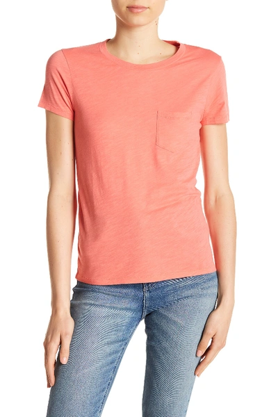 Shop Madewell Crew Neck Pocket T-shirt In Sundrenched Tulip