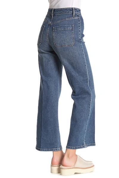 Shop Vince Cropped High Rise Jeans In Vintage Indigo Wash