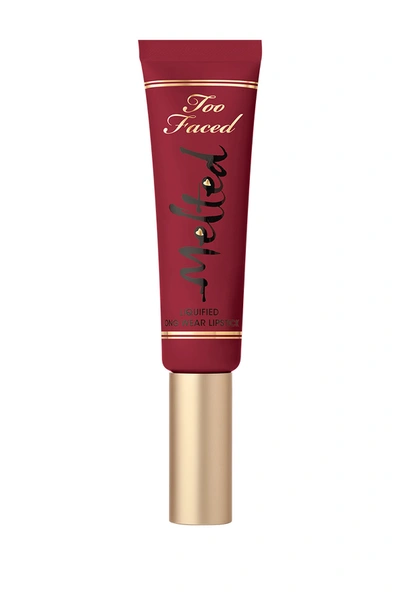 Shop Too Faced Melted Liquified Long Wear Lipstick In Deep Red