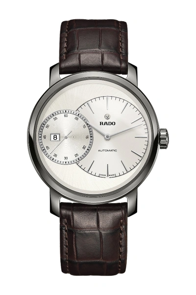 Shop Rado Men's Automatic Croc Embossed Watch, 43mm In 000