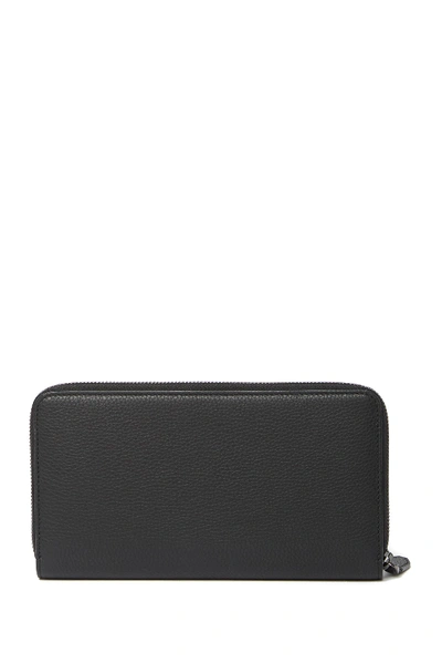 Shop Bally Zip Around Leather Wallet In Black