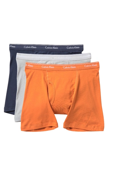 Shop Calvin Klein Boxer Briefs - Pack Of 3 In Fbr Md In-ap Or