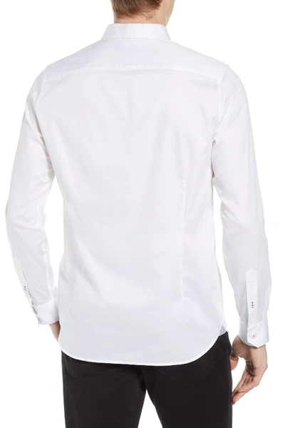Shop Ted Baker Crazee Slim Fit Stretch Sport Shirt In White