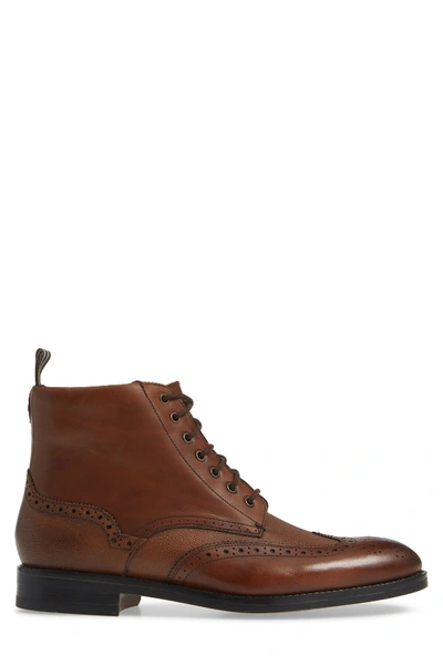 Shop Ted Baker Twrens Wingtip Leather Boot In Tan