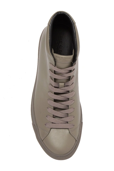 Shop Rag & Bone Smooth Nappa Leather Sneaker In Grey Moss