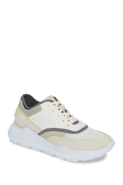 Shop Donald Pliner Kirk Leather & Suede Sneaker In White